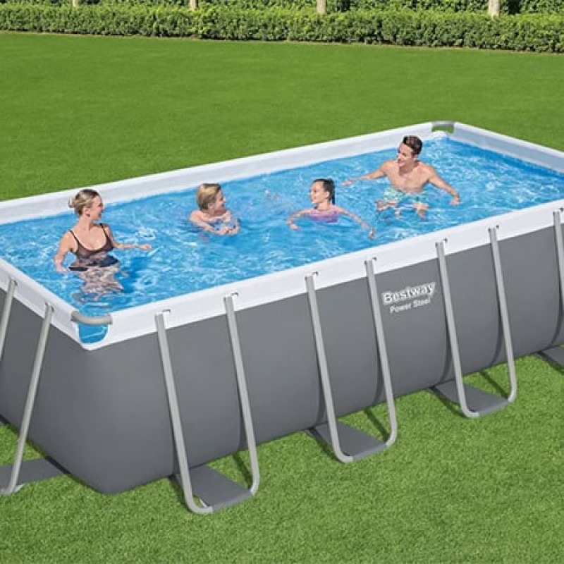 PISCINA BESTWAY STEEL PRO MAX  (404X201X100CM) BOMBA +ESCADA + BOMBA FILTRO