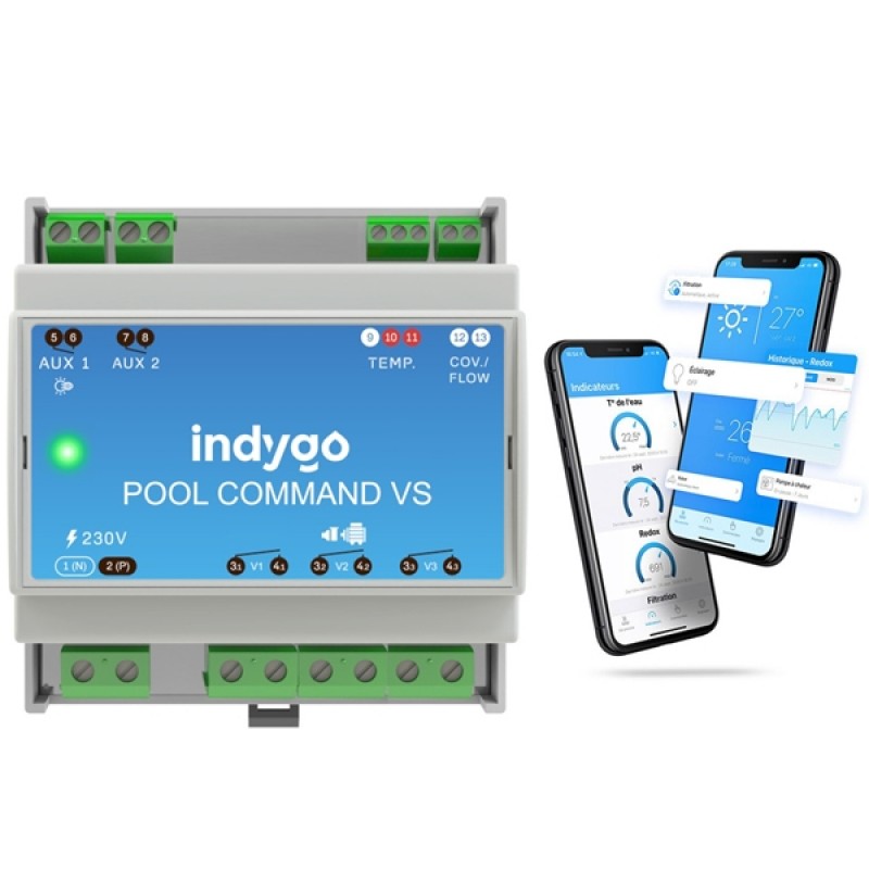 COMANDO RELÓGIO PISCINA BT/WIFI INDYGO POOL