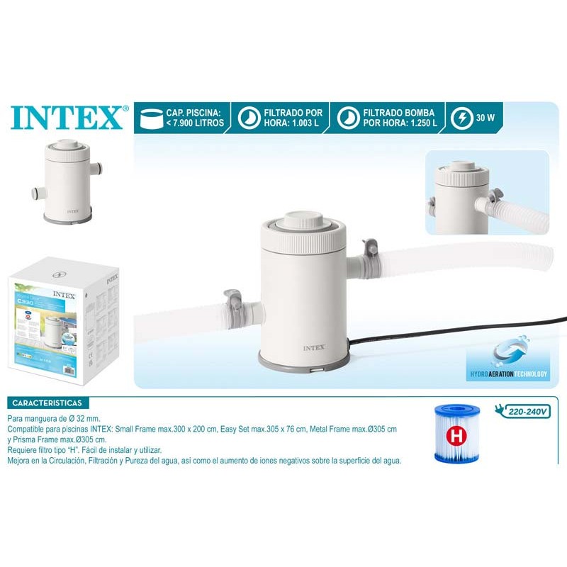 Bomba de cartucho C330 1.250 l/h con filtro tipo H